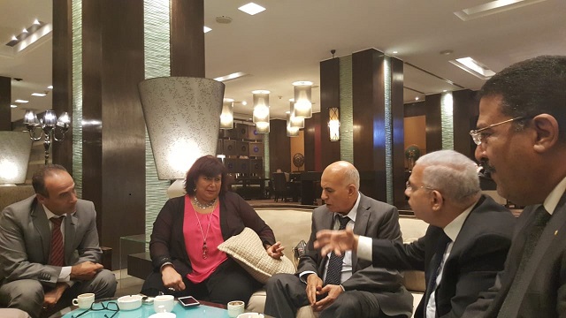 لقاء على هامش معرض عمان مع وزيرة الثقافة المصرية